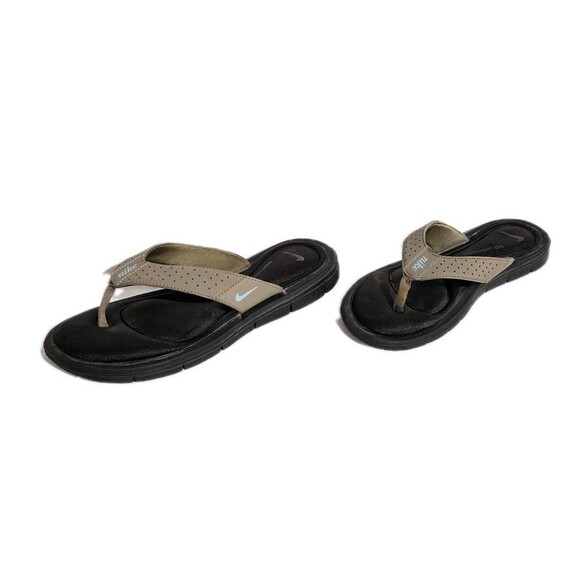 Nike Sandals Comfort Cushioned Footbed Women's Size 9 Flip Flop Thong Black - Picture 3 of 7
